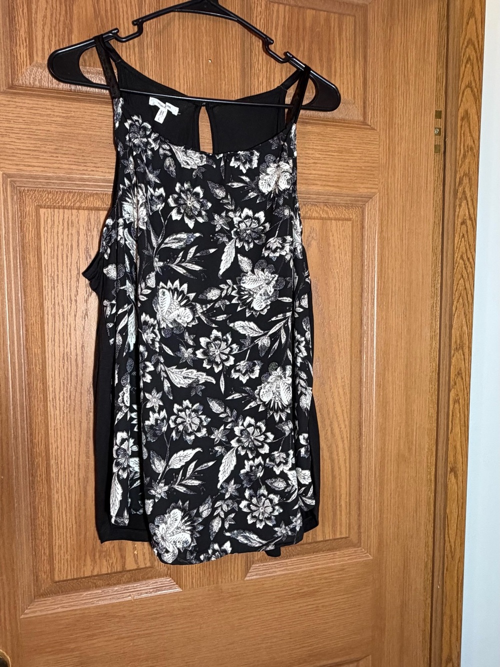 Maurices Black Floral Print Sleeveless Camisole